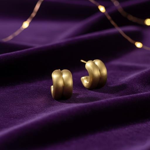 Double Row C Hoop Earrings - Gold